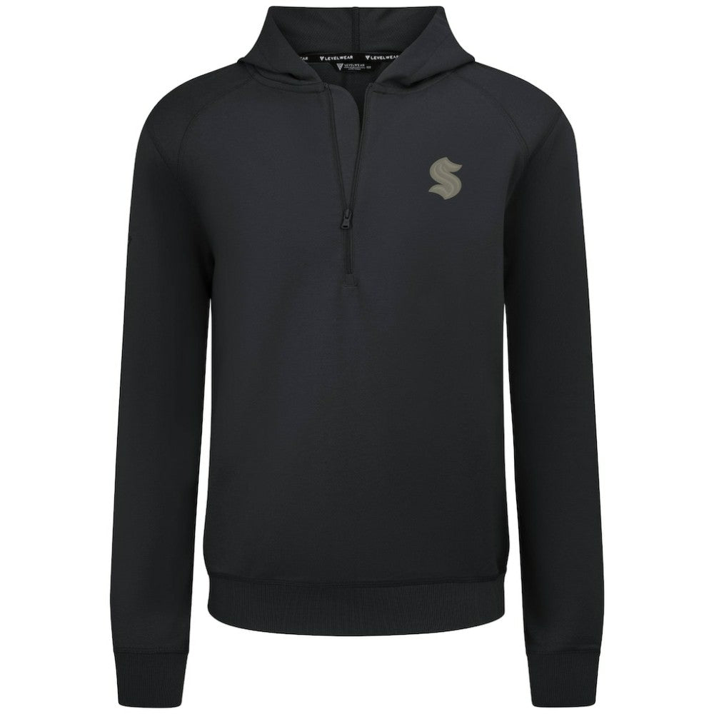 NHL Seattle Kraken Levelwear Technic Quarter-Zip Pullover Hoodie