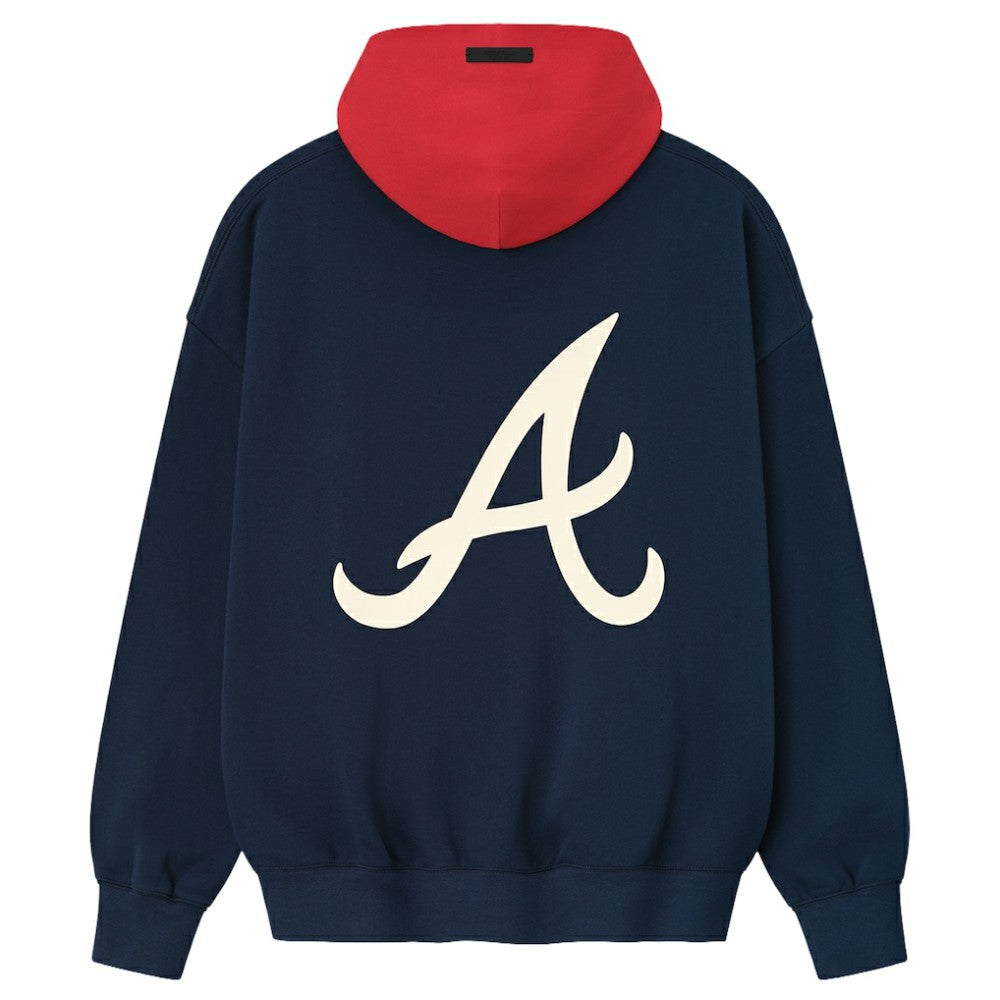 Navy/Red Atlanta Braves Fear of God x MLB Sport Fit Hoodie