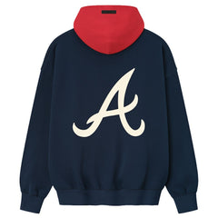 Navy/Red Atlanta Braves Fear of God x MLB Sport Fit Hoodie
