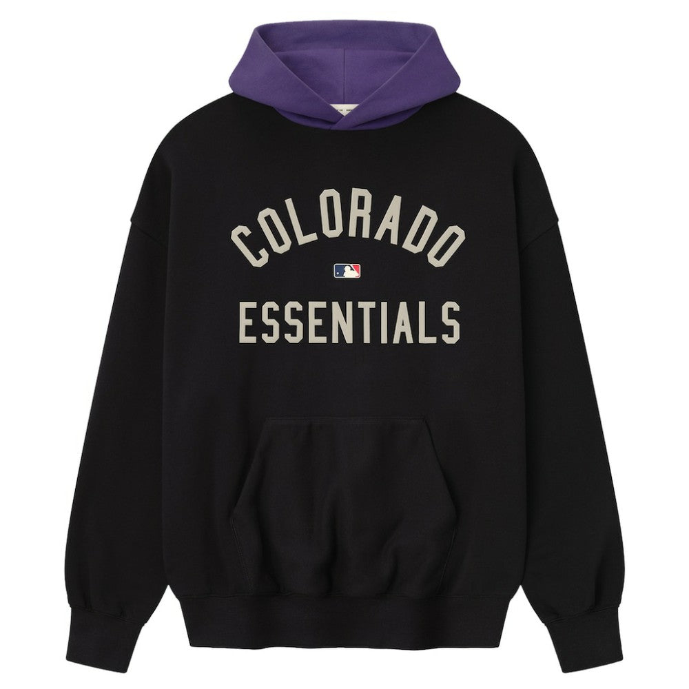 Heather Black/Purple Colorado Rockies Fear of God x MLB Sport Fit Hoodie