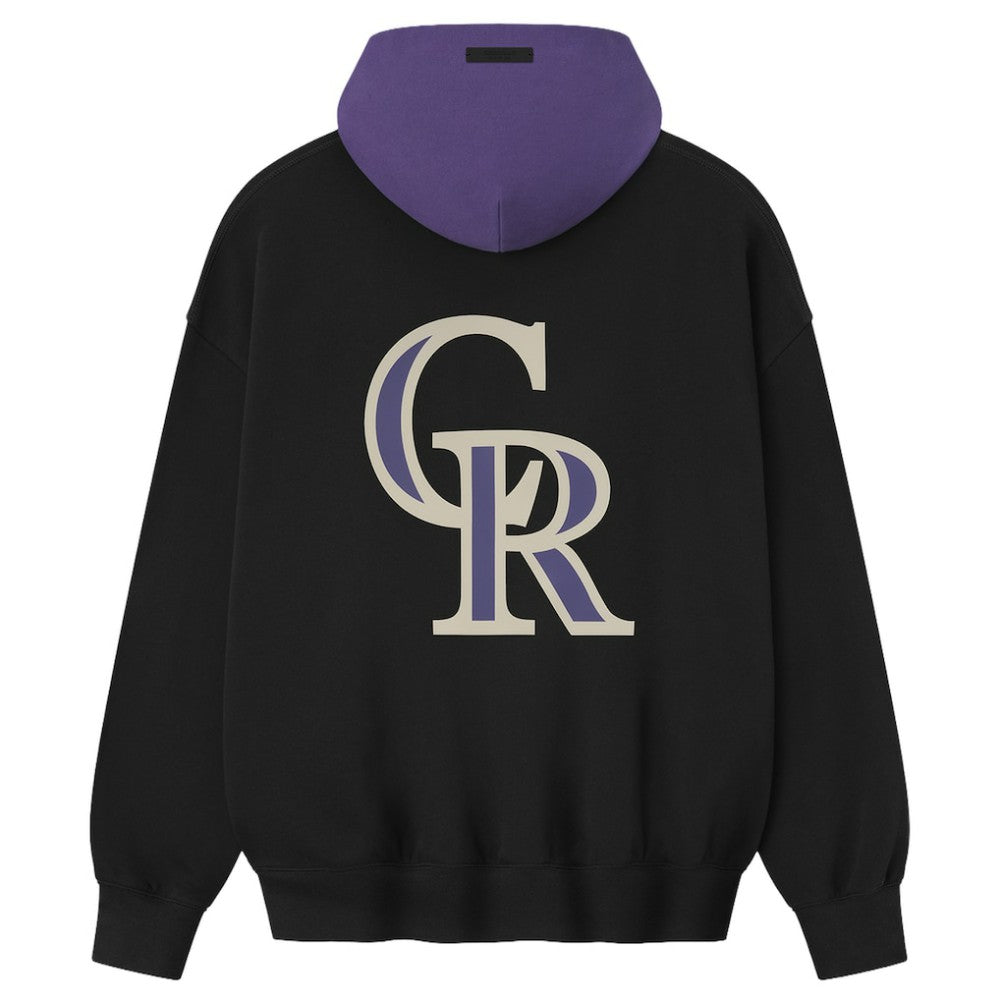 Heather Black/Purple Colorado Rockies Fear of God x MLB Sport Fit Hoodie
