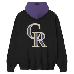 Heather Black/Purple Colorado Rockies Fear of God x MLB Sport Fit Hoodie