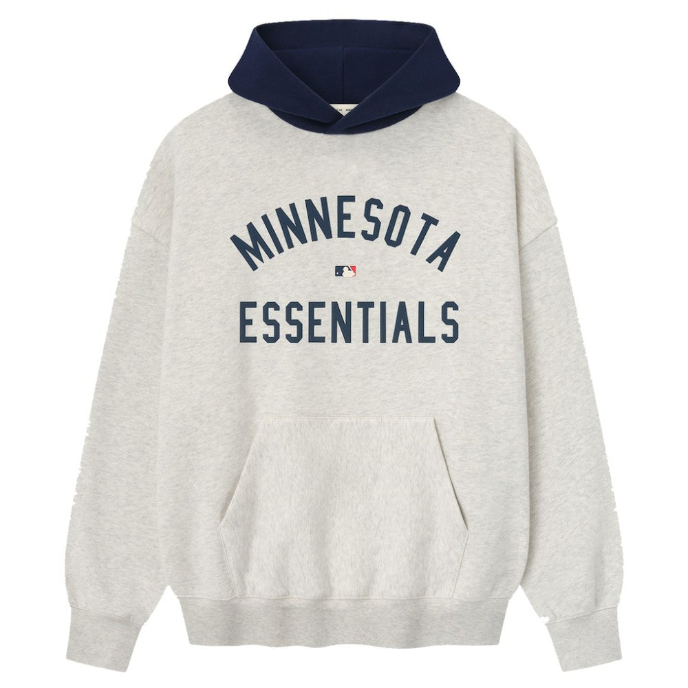 Light Heather Gray/Navy Minnesota Twins Fear of God x MLB Sport Fit Hoodie