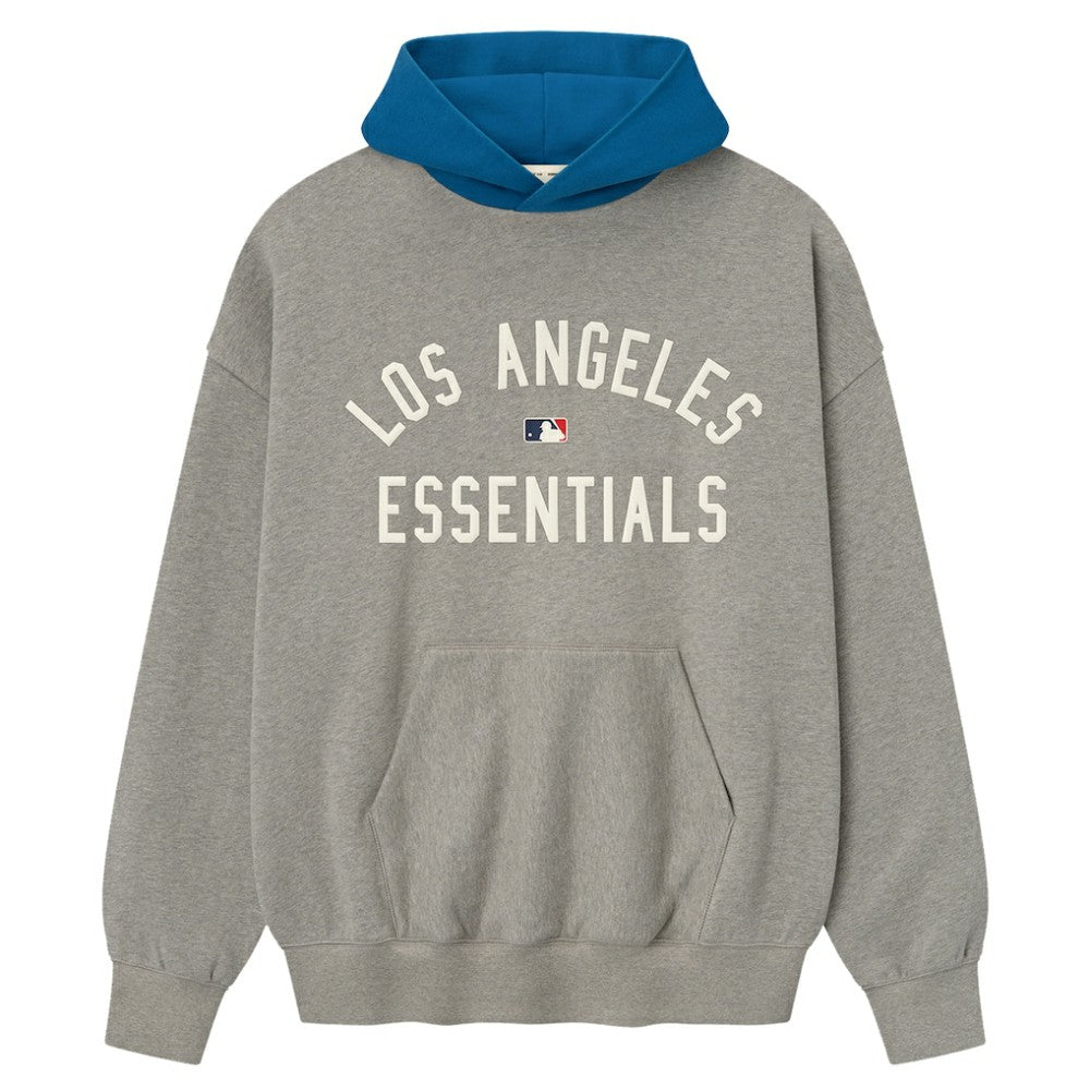Warm Heather Gray/Royal Los Angeles Dodgers Fear of God x MLB Sport Fit Hoodie