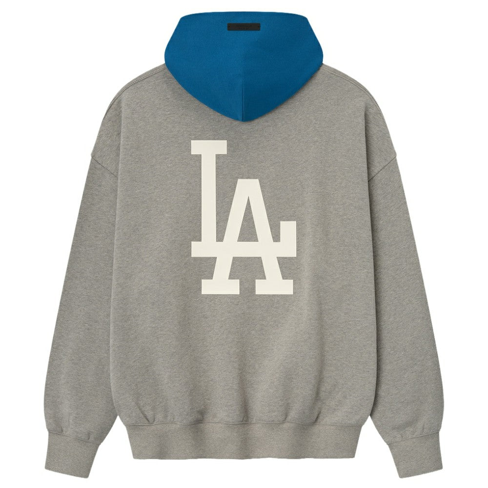 Warm Heather Gray/Royal Los Angeles Dodgers Fear of God x MLB Sport Fit Hoodie