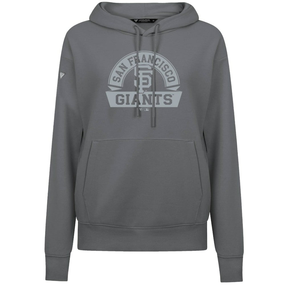 Stone San Francisco Giants Levelwear Women's Adorn Banner Arch Hoodie