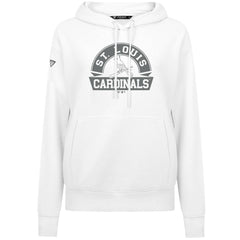 White St. Louis Cardinals Levelwear Women's Adorn Banner Arch Hoodie
