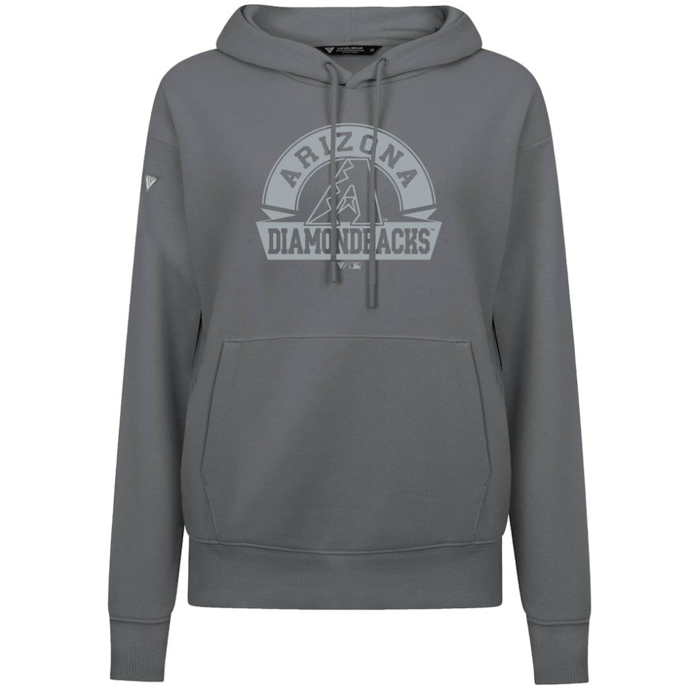 Stone Arizona Diamondbacks Levelwear Women's Adorn Banner Arch Hoodie