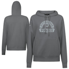Stone Pittsburgh Pirates Levelwear Women's Adorn Banner Arch Hoodie