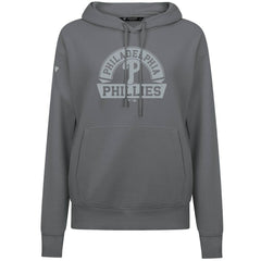 Stone Philadelphia Phillies Levelwear Women's Adorn Banner Arch Hoodie