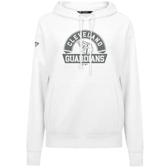 White Cleveland Guardians Levelwear Women's Adorn Banner Arch Hoodie
