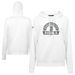White Kansas City Royals Levelwear Women's Adorn Banner Arch Hoodie