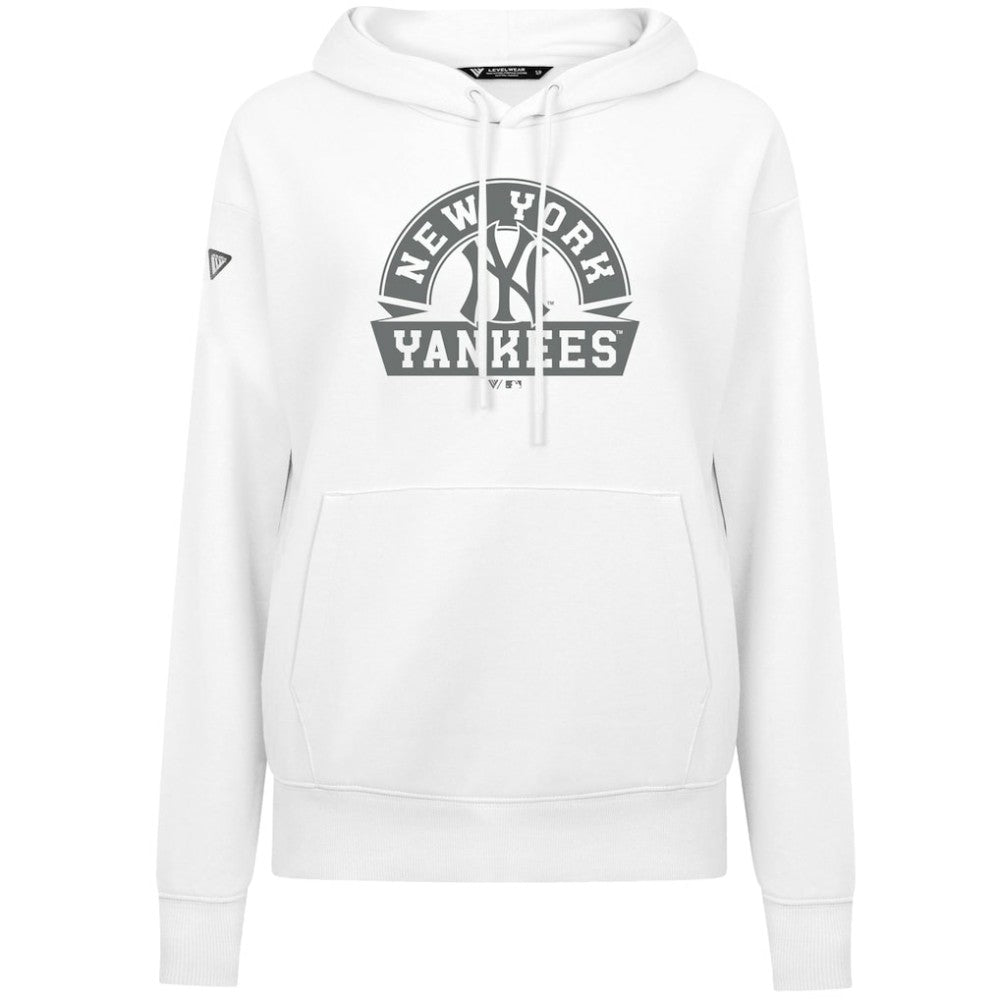 White New York Yankees Levelwear Women's Adorn Banner Arch Hoodie
