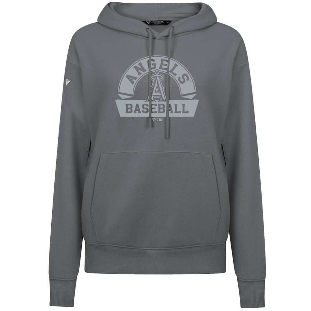 Stone Los Angeles Angels Levelwear Women's Adorn Banner Arch Hoodie