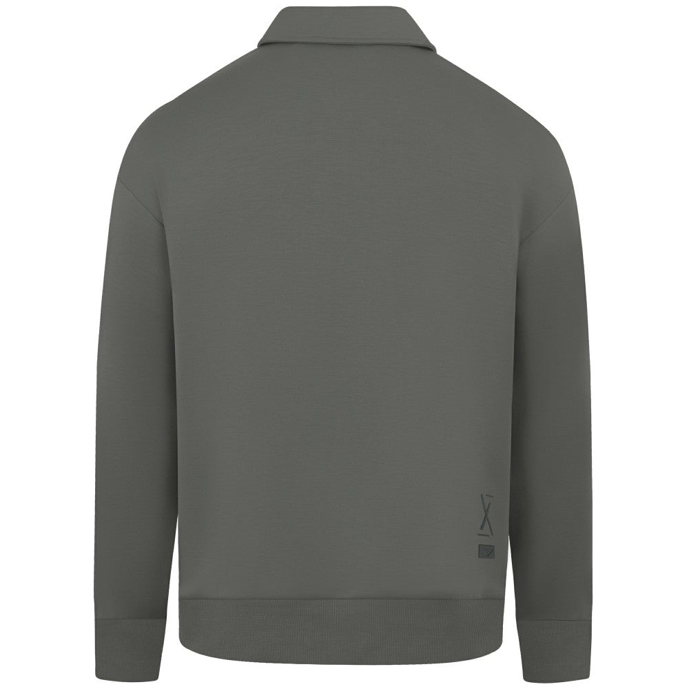Stone Miami Marlins Levelwear Women's Canmore Chenille Logo Quarter-Zip Top