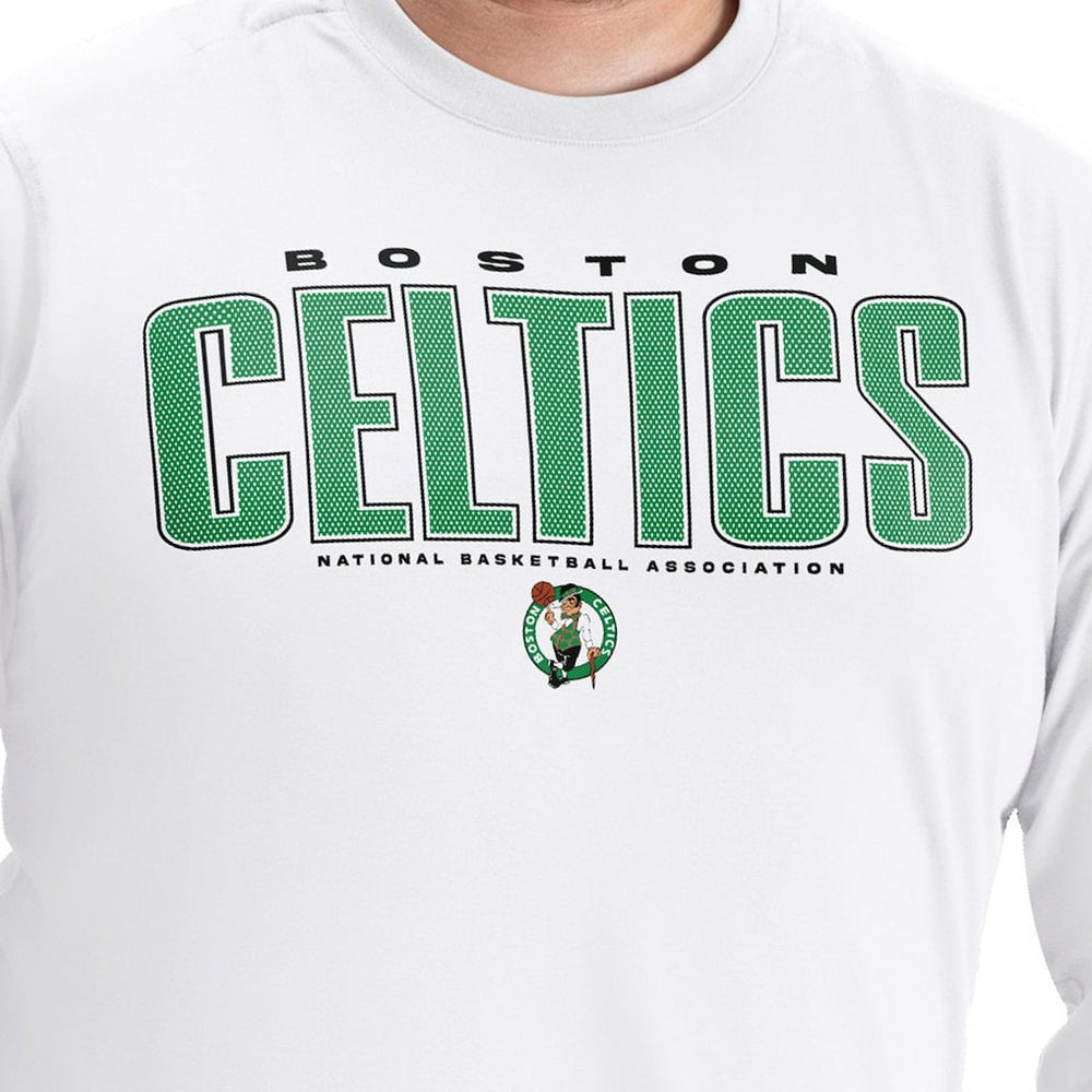 Boston Celtics G-III Sports by Carl Banks Adaptive Printed Mesh Effect Long Sleeve T-Shirt