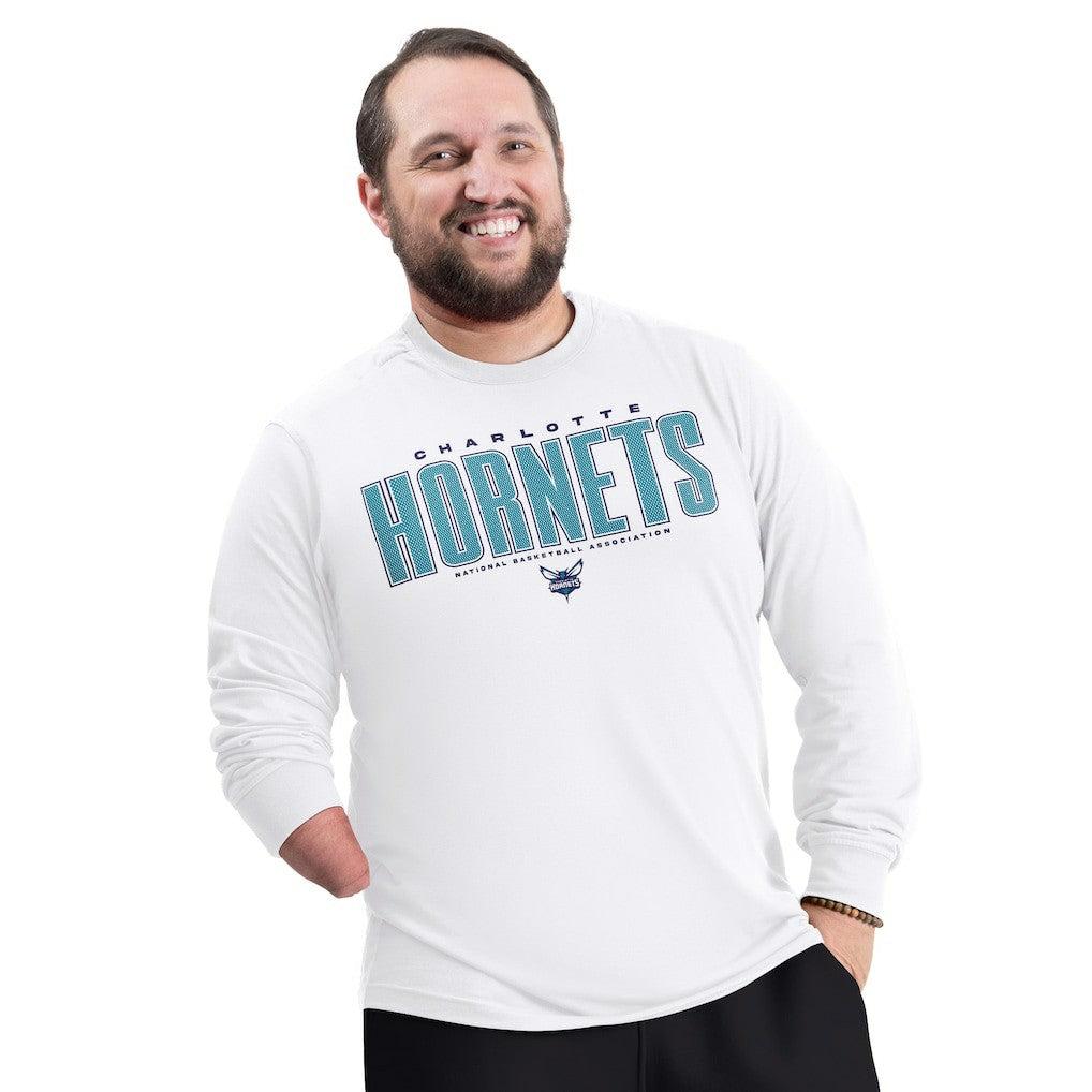 Charlotte Hornets G-III Sports by Carl Banks Adaptive Printed Mesh Effect Long Sleeve T-Shirt