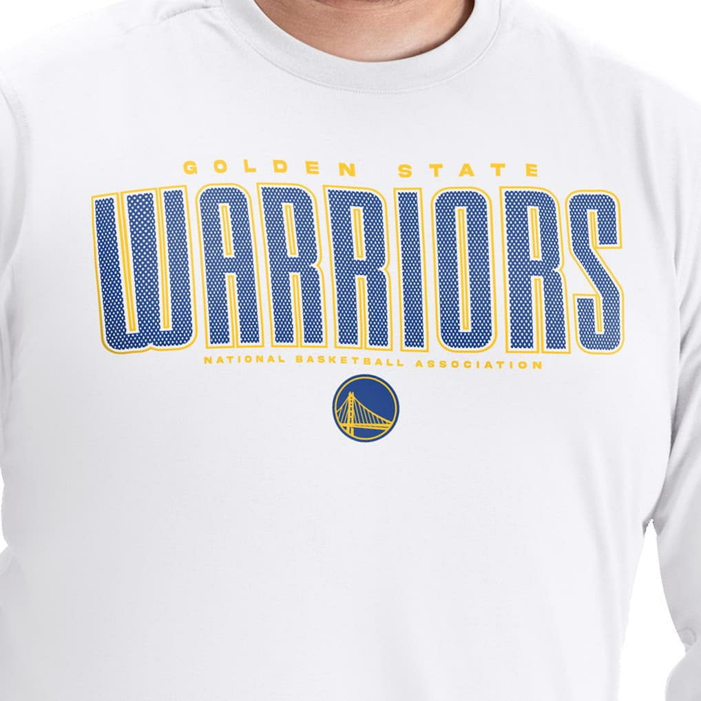 Golden State Warriors G-III Sports by Carl Banks Adaptive Printed Mesh Effect Long Sleeve T-Shirt sale