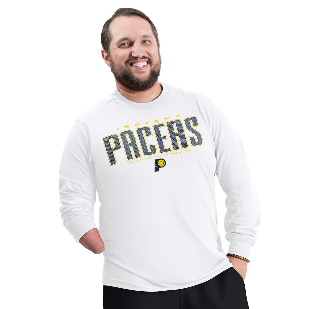 Indiana Pacers G-III Sports by Carl Banks Adaptive Printed Mesh Effect Long Sleeve T-Shirt