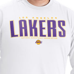 Los Angeles Lakers G-III Sports by Carl Banks Adaptive Printed Mesh Effect Long Sleeve T-Shirt