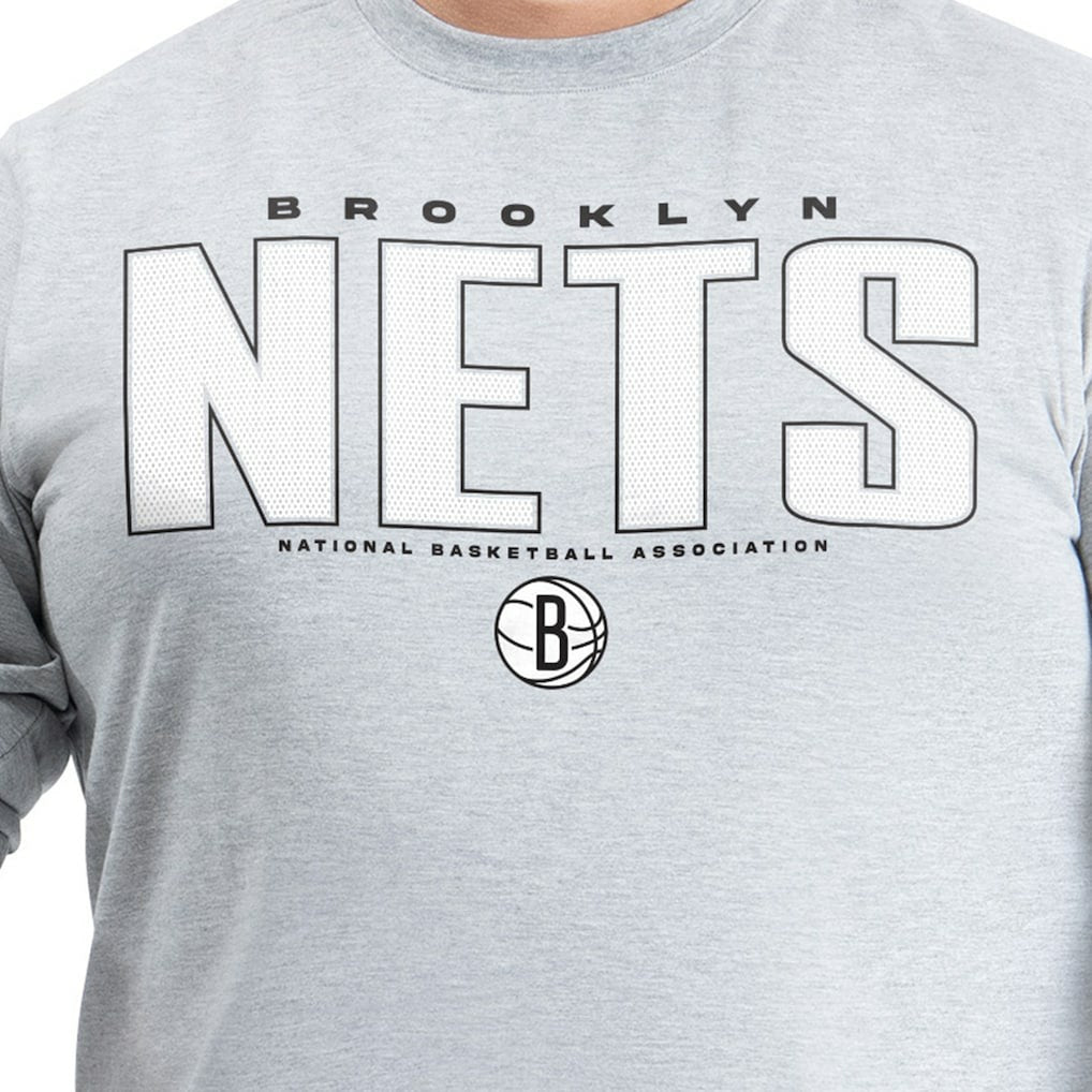 Brooklyn Nets G-III Sports by Carl Banks Adaptive Printed Mesh Effect Long Sleeve T-Shirt