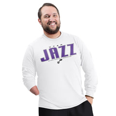 Utah Jazz G-III Sports by Carl Banks Adaptive Printed Mesh Effect Long Sleeve T-Shirt