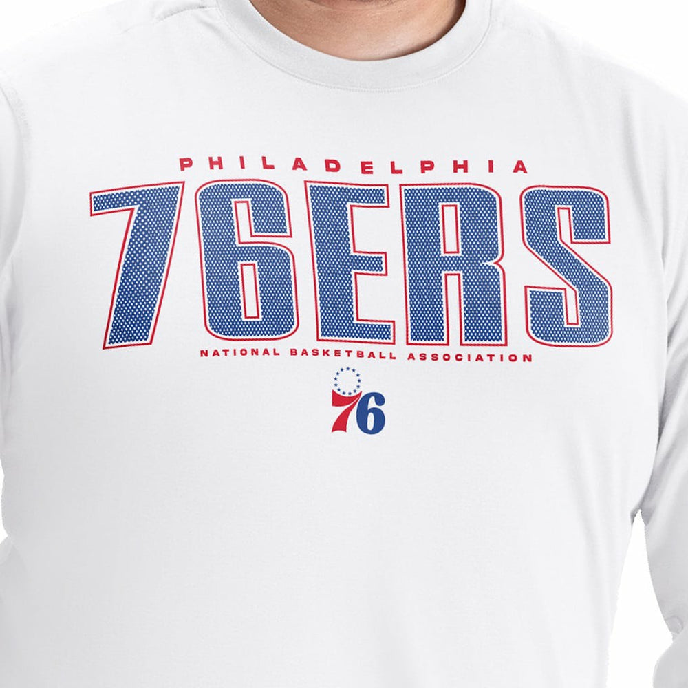 Philadelphia 76ers G-III Sports by Carl Banks Adaptive Printed Mesh Effect Long Sleeve T-Shirt