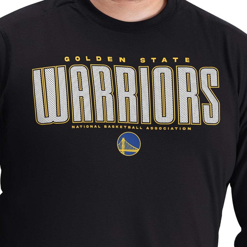 Golden State Warriors G-III Sports by Carl Banks Adaptive Printed Mesh Effect Long Sleeve T-Shirt sale