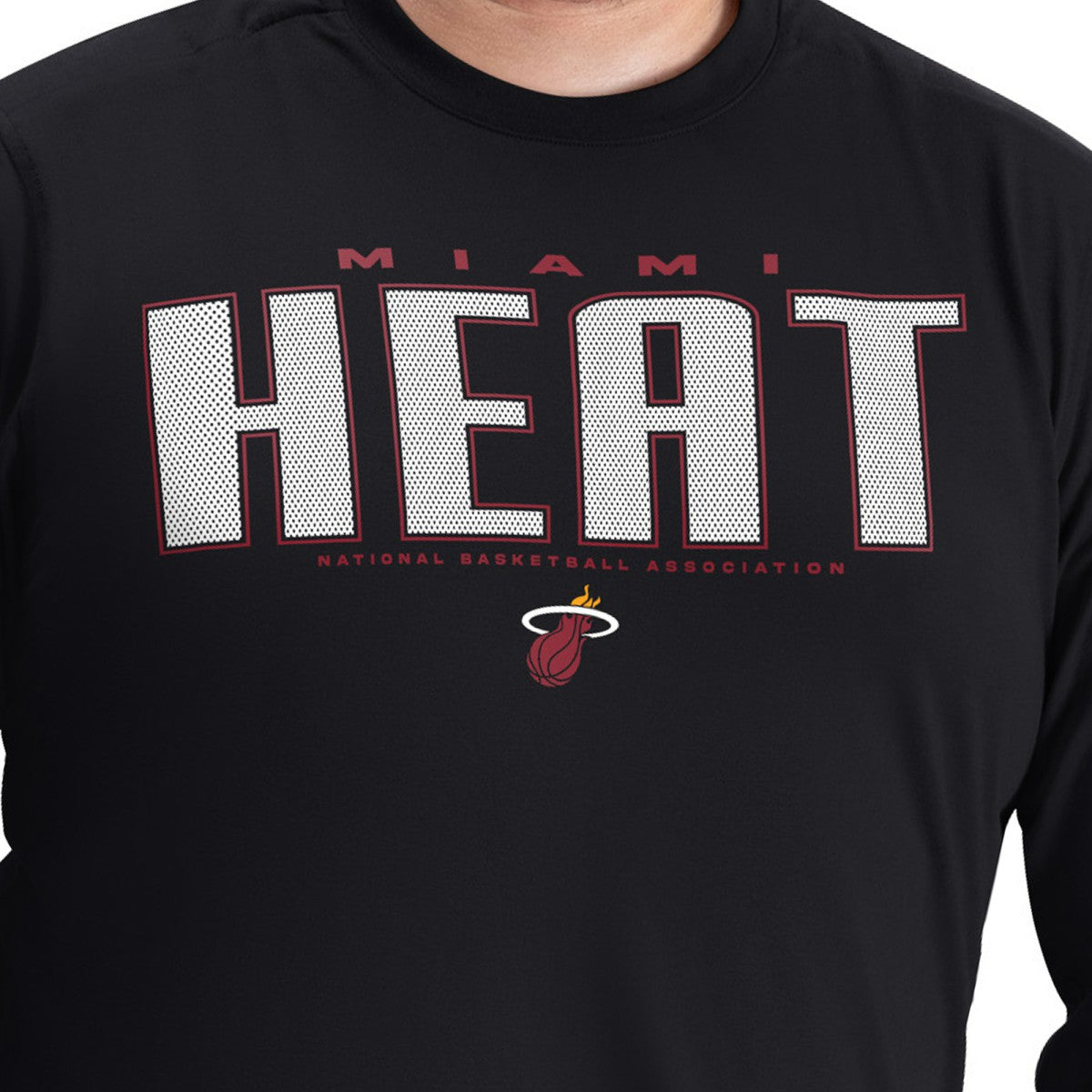 Miami Heat G-III Sports by Carl Banks Adaptive Printed Mesh Effect Long Sleeve T-Shirt
