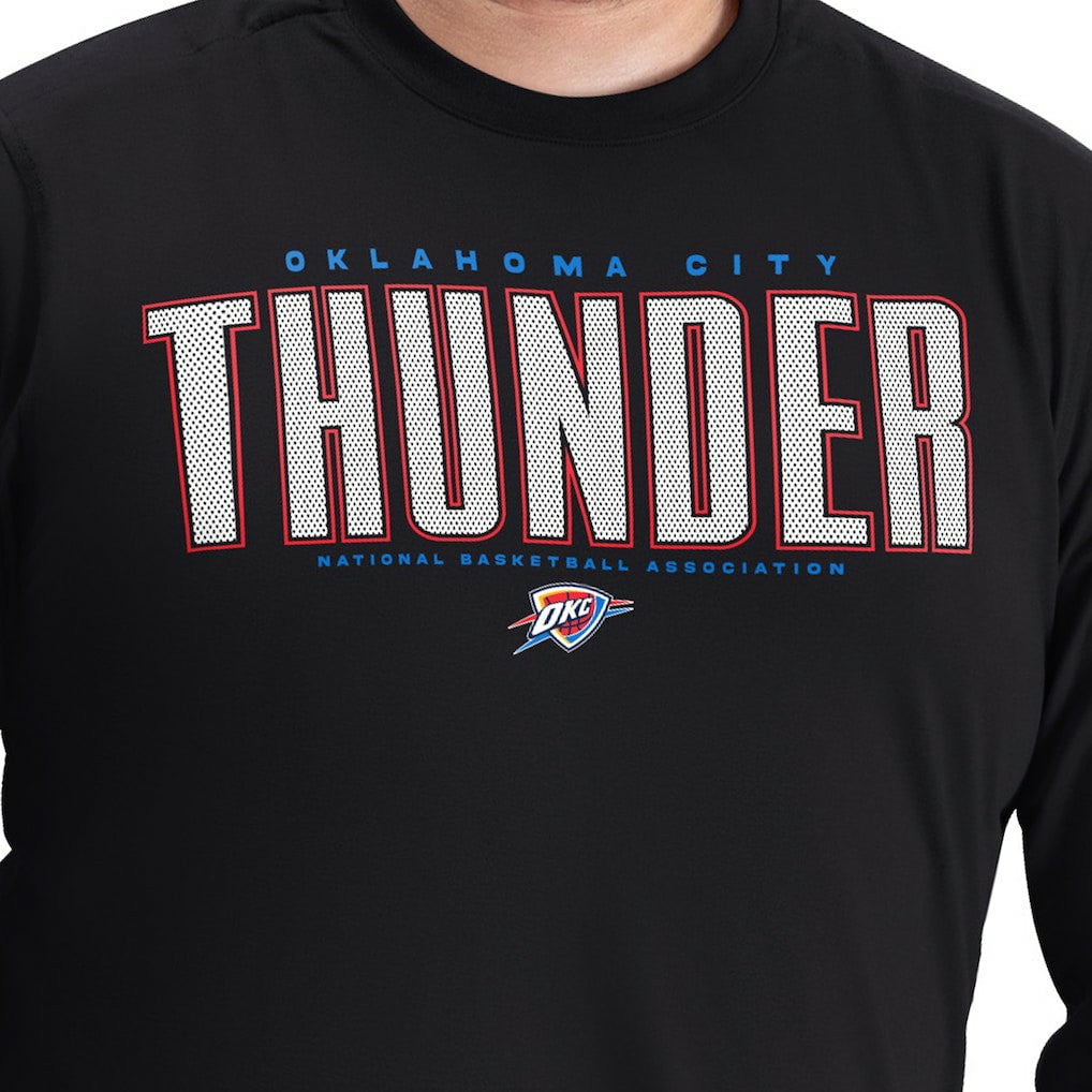 Oklahoma City Thunder G-III Sports by Carl Banks Adaptive Printed Mesh Effect Long Sleeve T-Shirt