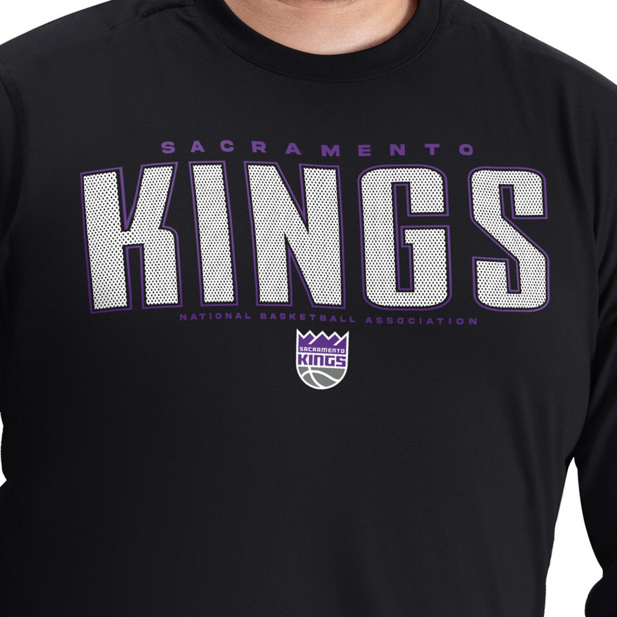 Sacramento Kings G-III Sports by Carl Banks Adaptive Printed Mesh Effect Long Sleeve T-Shirt