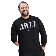 Utah Jazz G-III Sports by Carl Banks Adaptive Printed Mesh Effect Long Sleeve T-Shirt