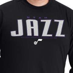 Utah Jazz G-III Sports by Carl Banks Adaptive Printed Mesh Effect Long Sleeve T-Shirt