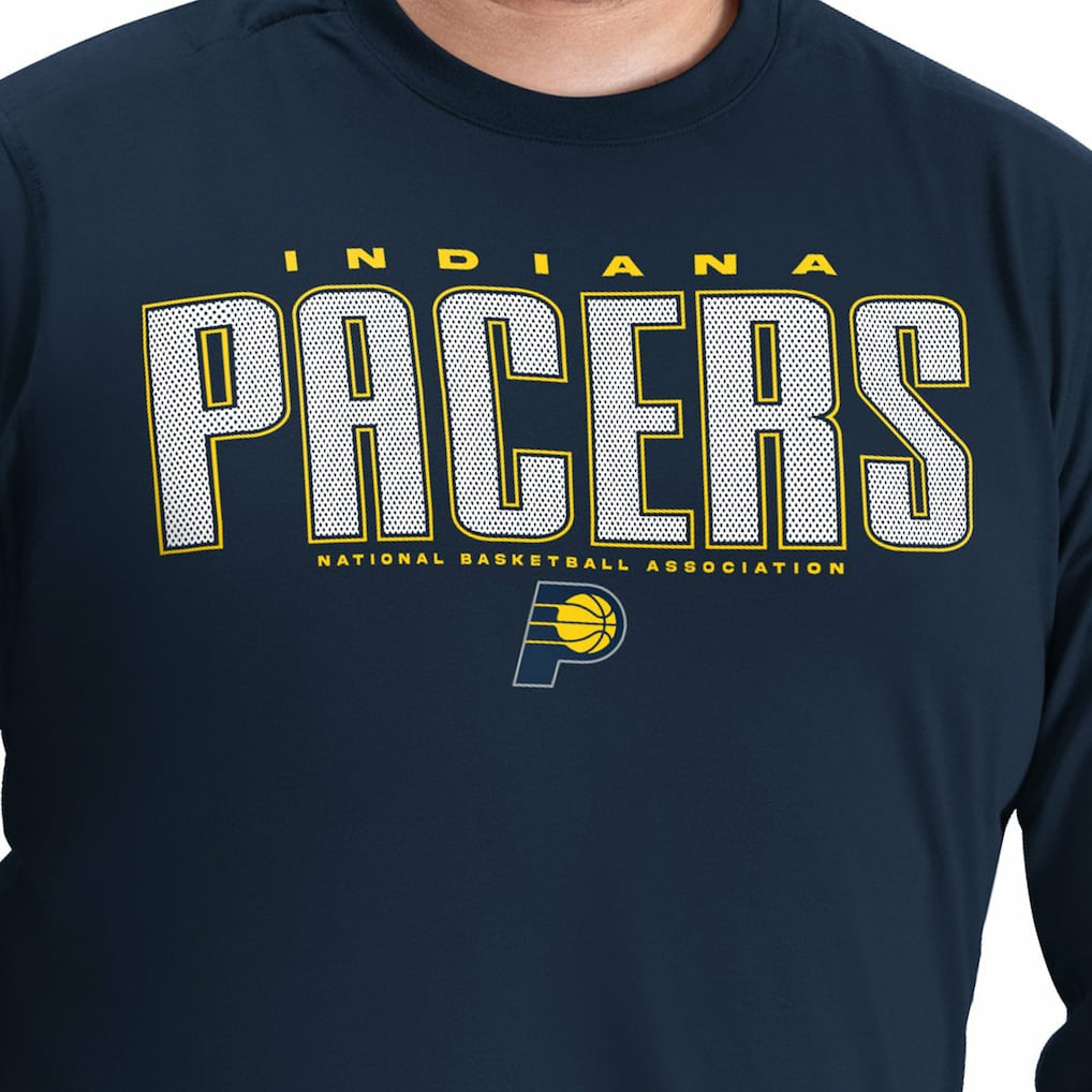 Indiana Pacers G-III Sports by Carl Banks Adaptive Printed Mesh Effect Long Sleeve T-Shirt