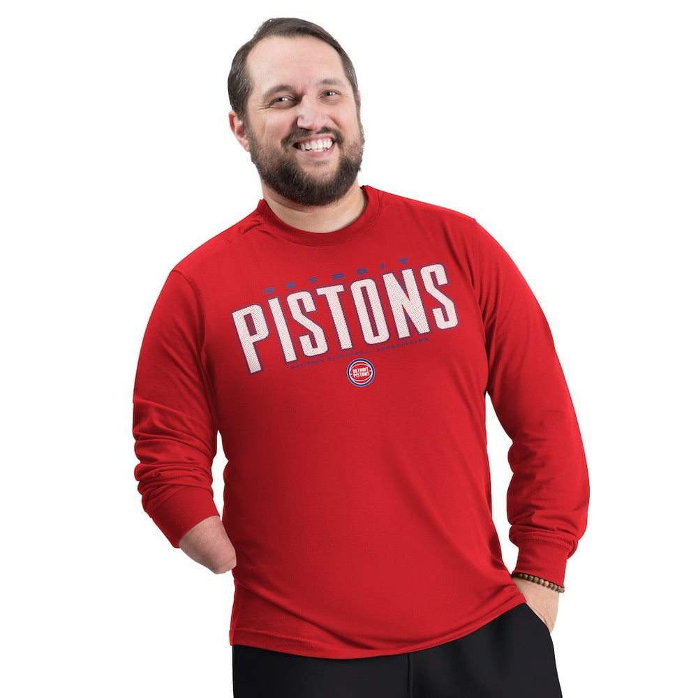 Detroit Pistons G-III Sports by Carl Banks Adaptive Printed Mesh Effect Long Sleeve T-Shirt sale
