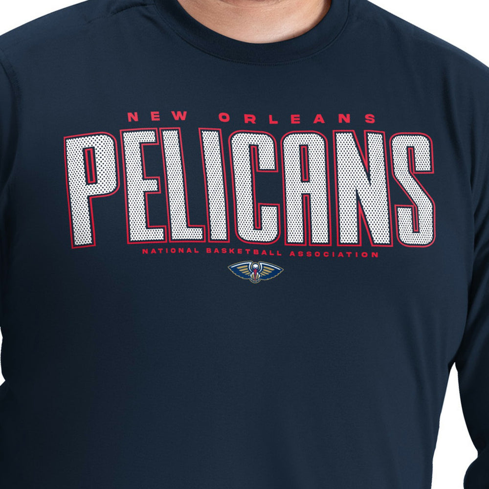 New Orleans Pelicans G-III Sports by Carl Banks Adaptive Printed Mesh Effect Long Sleeve T-Shirt