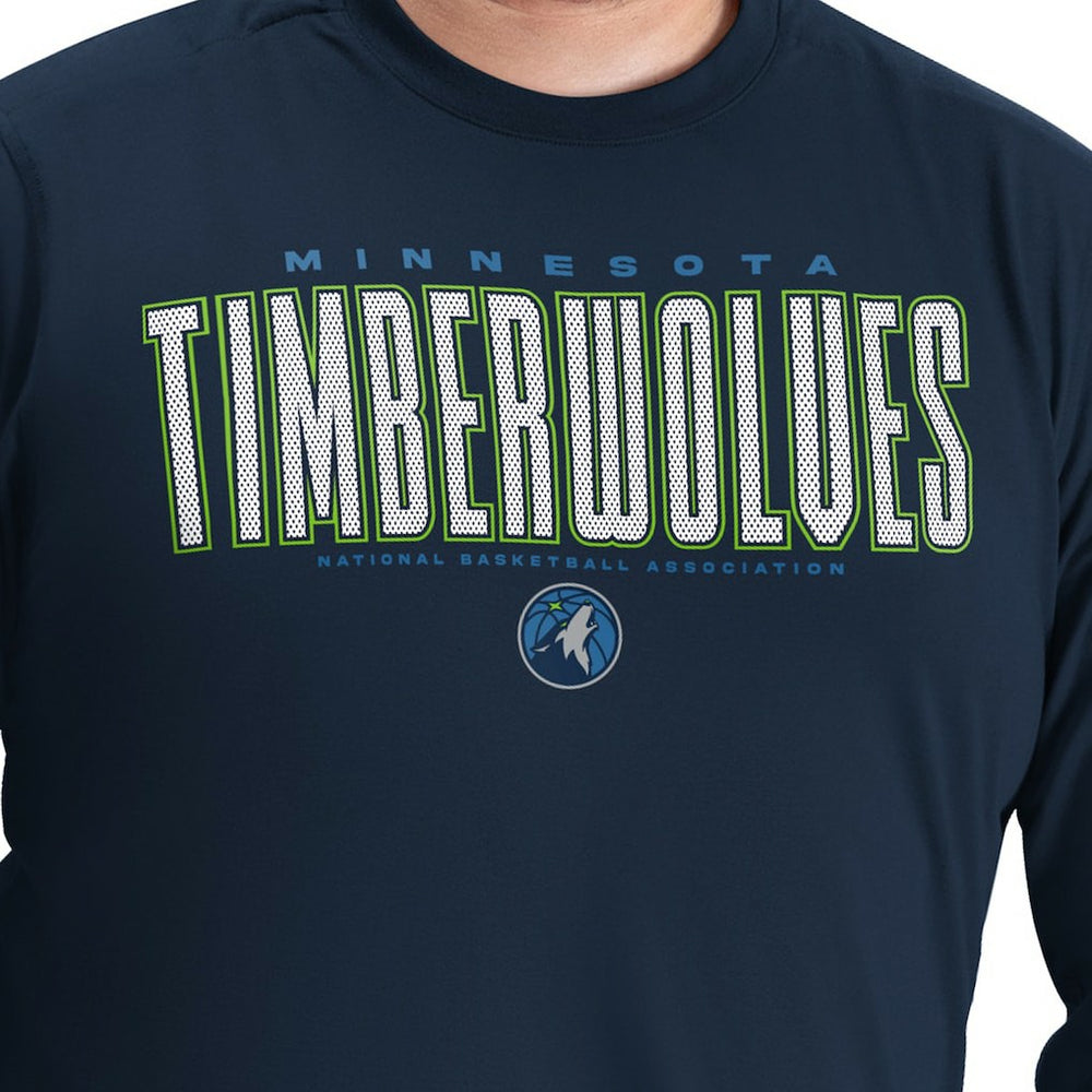 Minnesota Timberwolves G-III Sports by Carl Banks Adaptive Printed Mesh Effect Long Sleeve T-Shirt