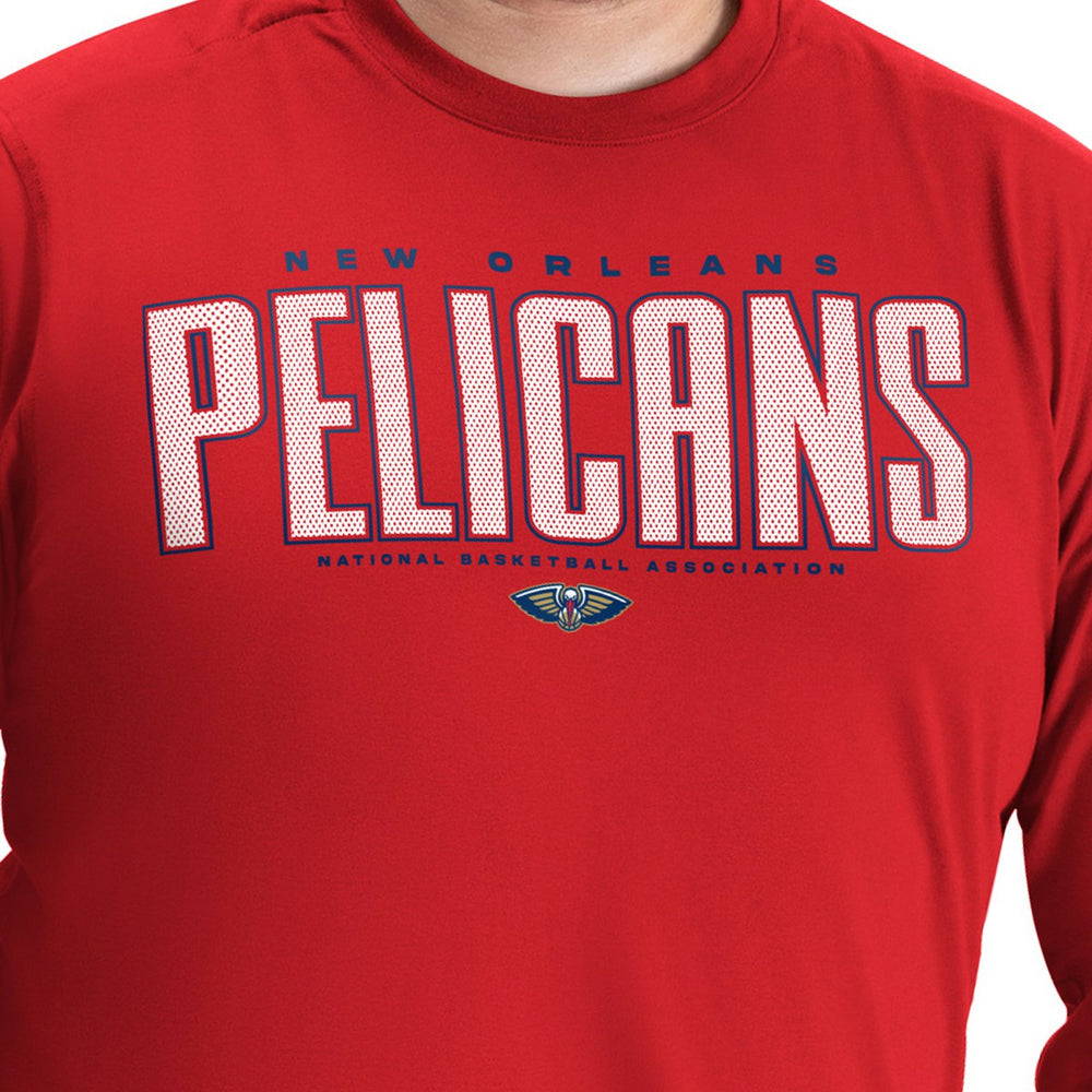 New Orleans Pelicans G-III Sports by Carl Banks Adaptive Printed Mesh Effect Long Sleeve T-Shirt