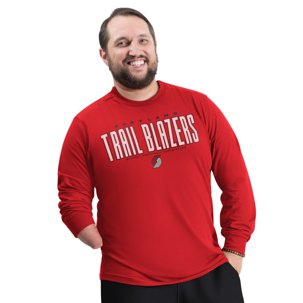 Portland Trail Blazers G-III Sports by Carl Banks Adaptive Printed Mesh Effect Long Sleeve T-Shirt