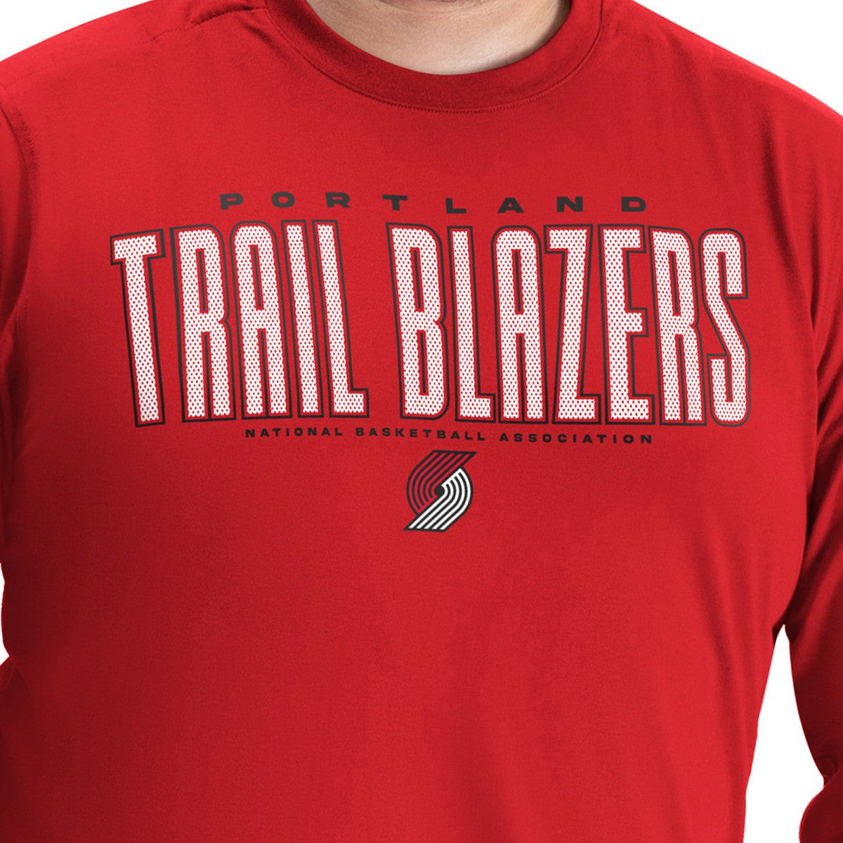 Portland Trail Blazers G-III Sports by Carl Banks Adaptive Printed Mesh Effect Long Sleeve T-Shirt