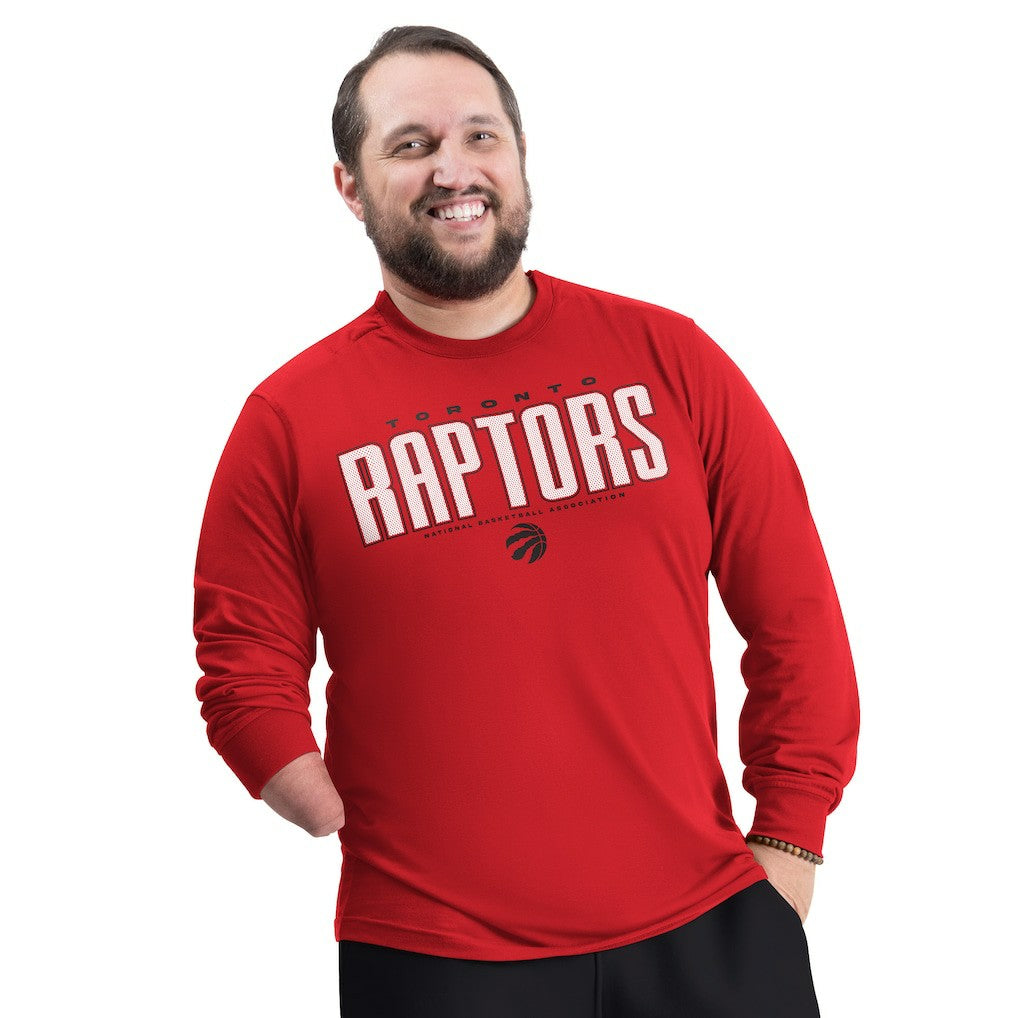 Toronto Raptors G-III Sports by Carl Banks Adaptive Printed Mesh Effect Long Sleeve T-Shirt
