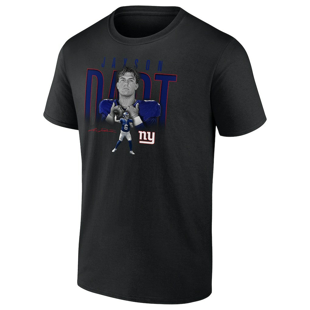 Jaxson Dart  Humble Shadow Player Graphic T-Shirt - New York Giants T-shirts