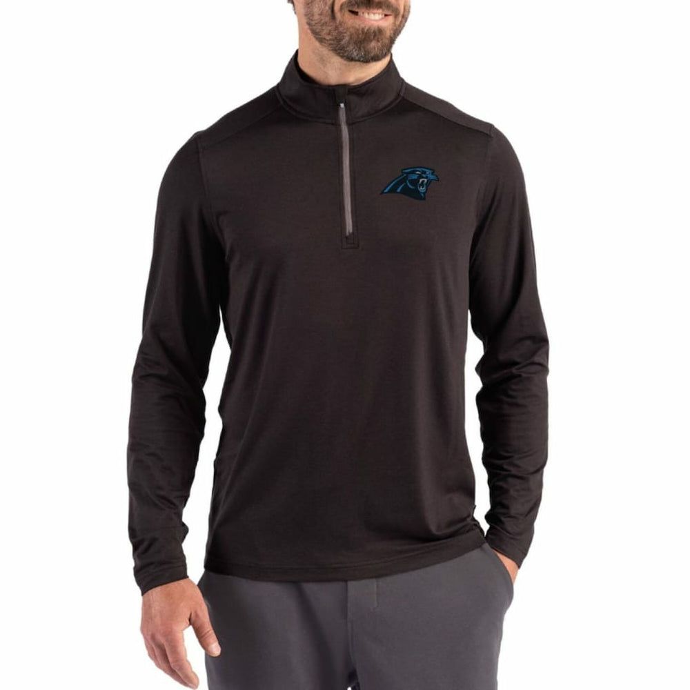 Cutter & Buck Coastline Epic Comfort Recycled Quarter-Zip Pullover - Carolina Panthers Pullover