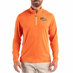 Cutter & Buck Coastline Epic Comfort Recycled Quarter-Zip Pullover - Denver Broncos Pullover