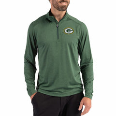 Cutter & Buck Coastline Epic Comfort Recycled Quarter-Zip Pullover - Green Bay Packers Pullover