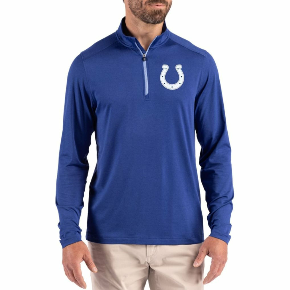Cutter & Buck Coastline Epic Comfort Recycled Quarter-Zip Pullover - Indianapolis Colts Pullover