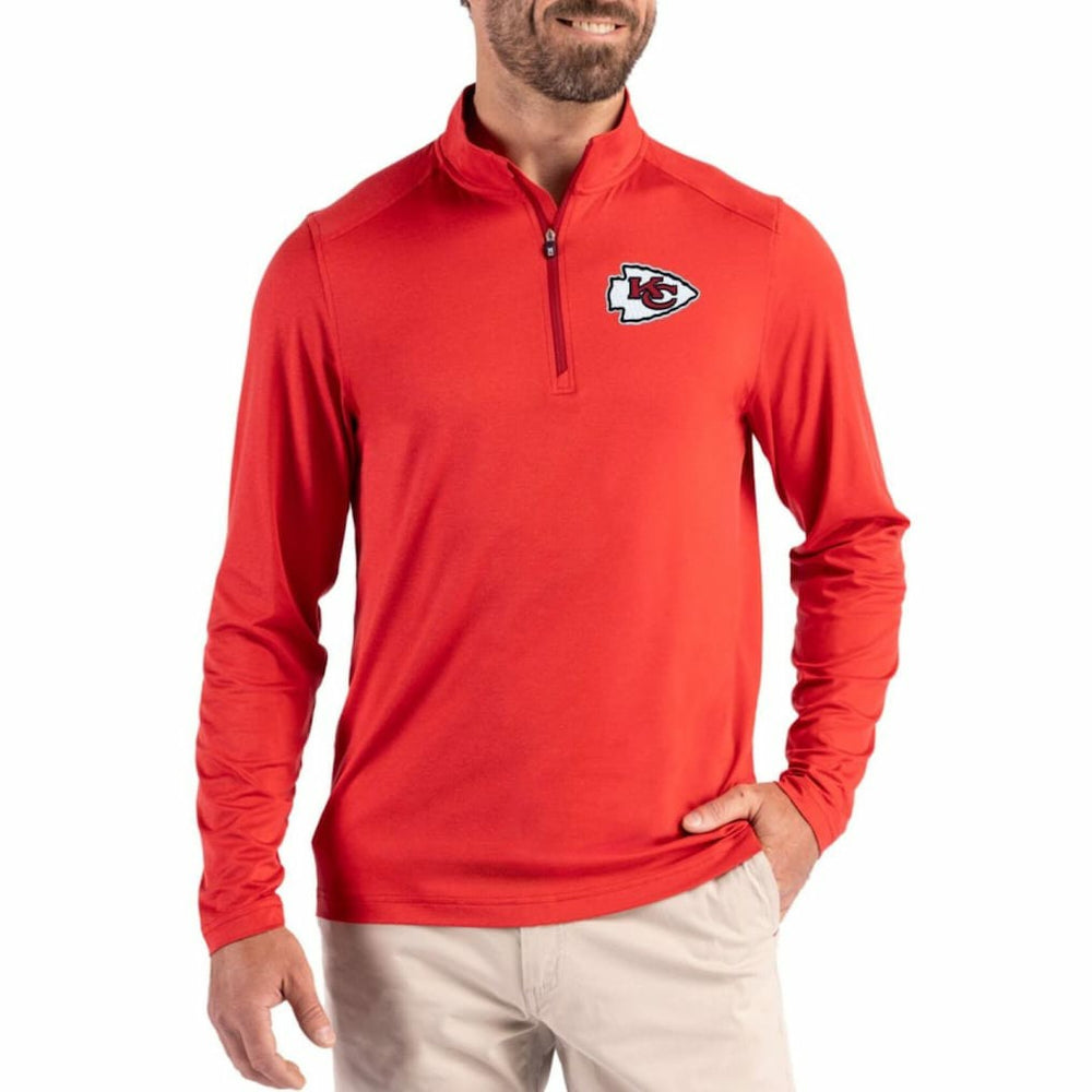 Cutter & Buck Coastline Epic Comfort Recycled Quarter-Zip Pullover - Kansas City Chiefs Pullover