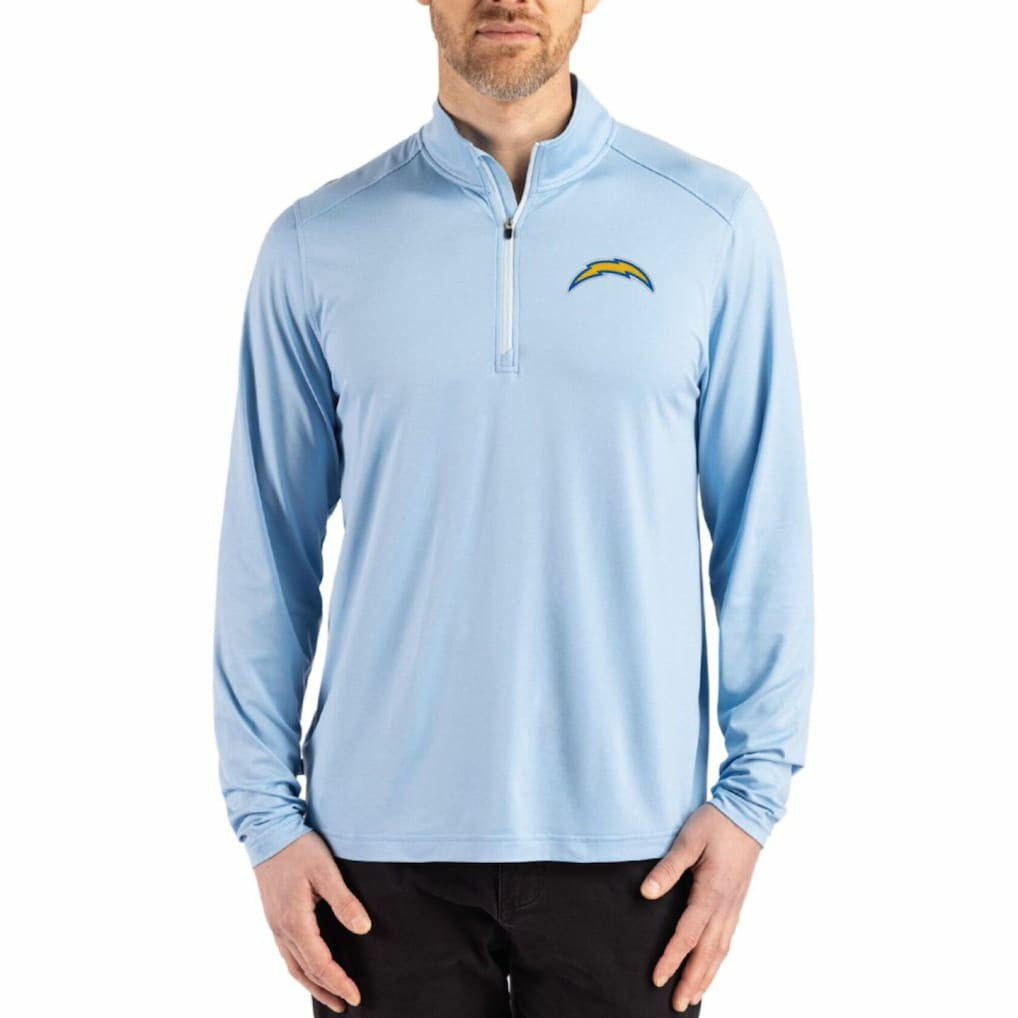 Cutter & Buck Coastline Epic Comfort Recycled Quarter-Zip Pullover - Los Angeles Chargers Pullover