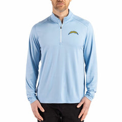 Cutter & Buck Coastline Epic Comfort Recycled Quarter-Zip Pullover - Los Angeles Chargers Pullover