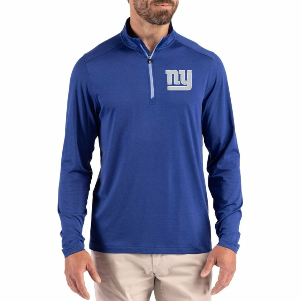 Cutter & Buck Coastline Epic Comfort Recycled Quarter-Zip Pullover - New York Giants Pullover